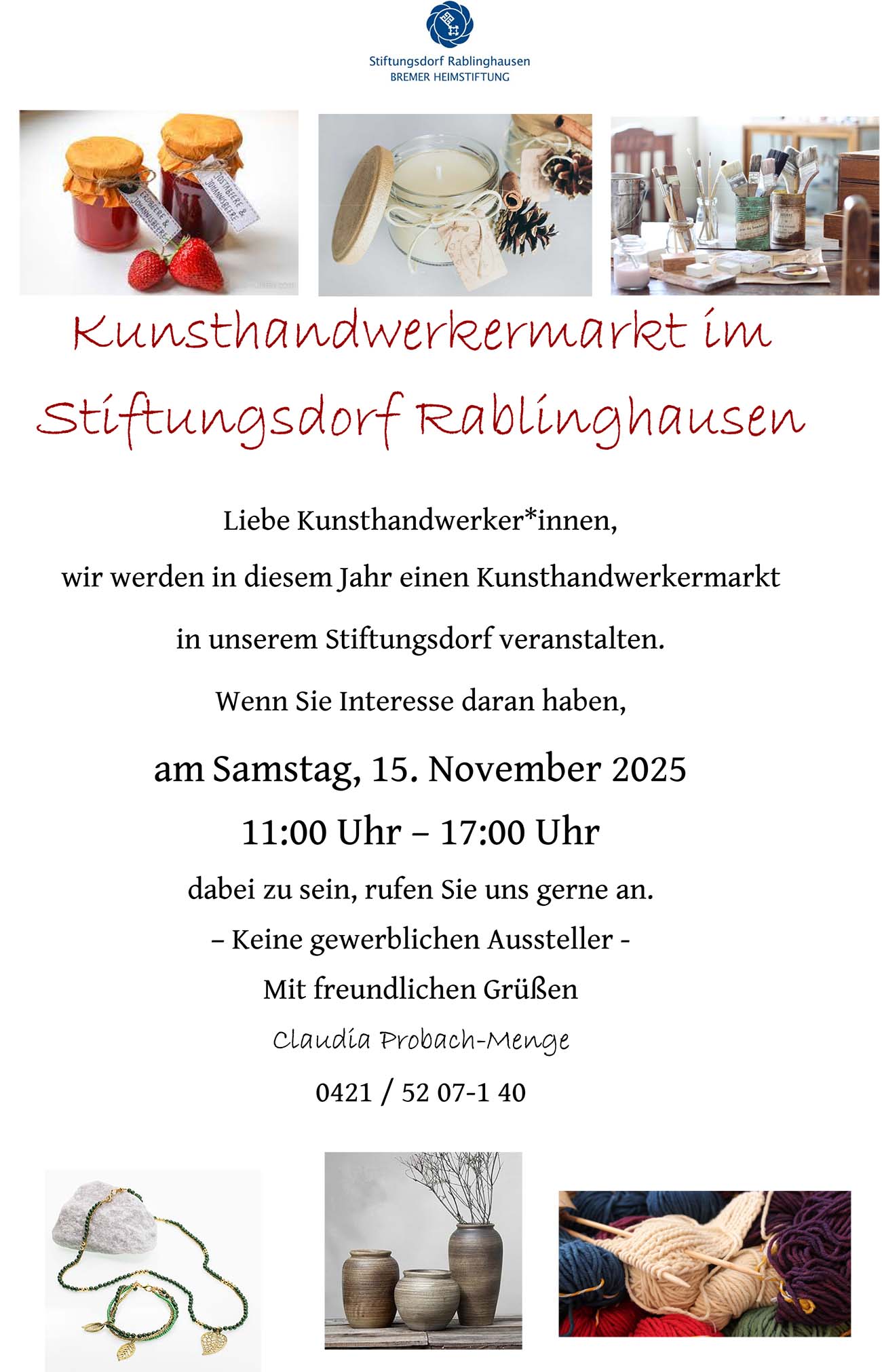Flyer Aussteller Basar 2025