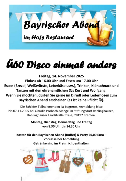 Ü60-Party, bekannt und immer wieder neu